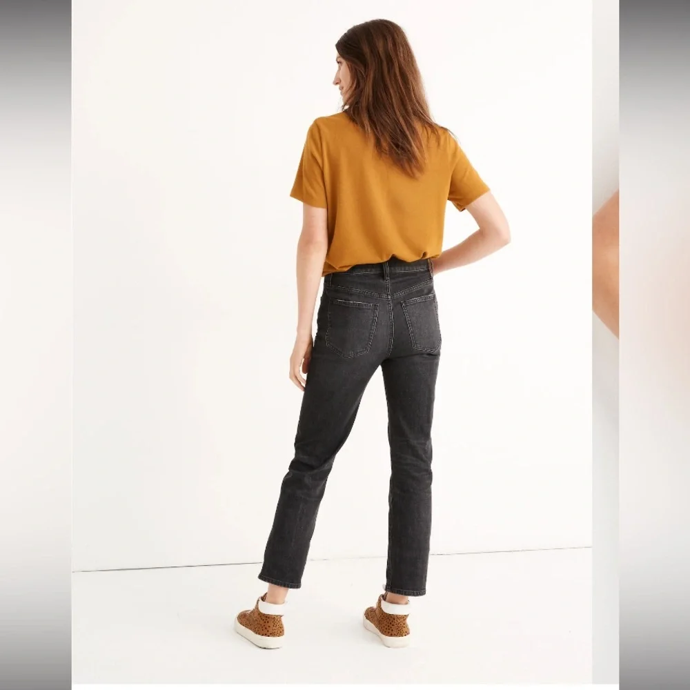Madewell The Perfect Vintage Crop Jean Straight Leg High Waist 90s Mom Jean